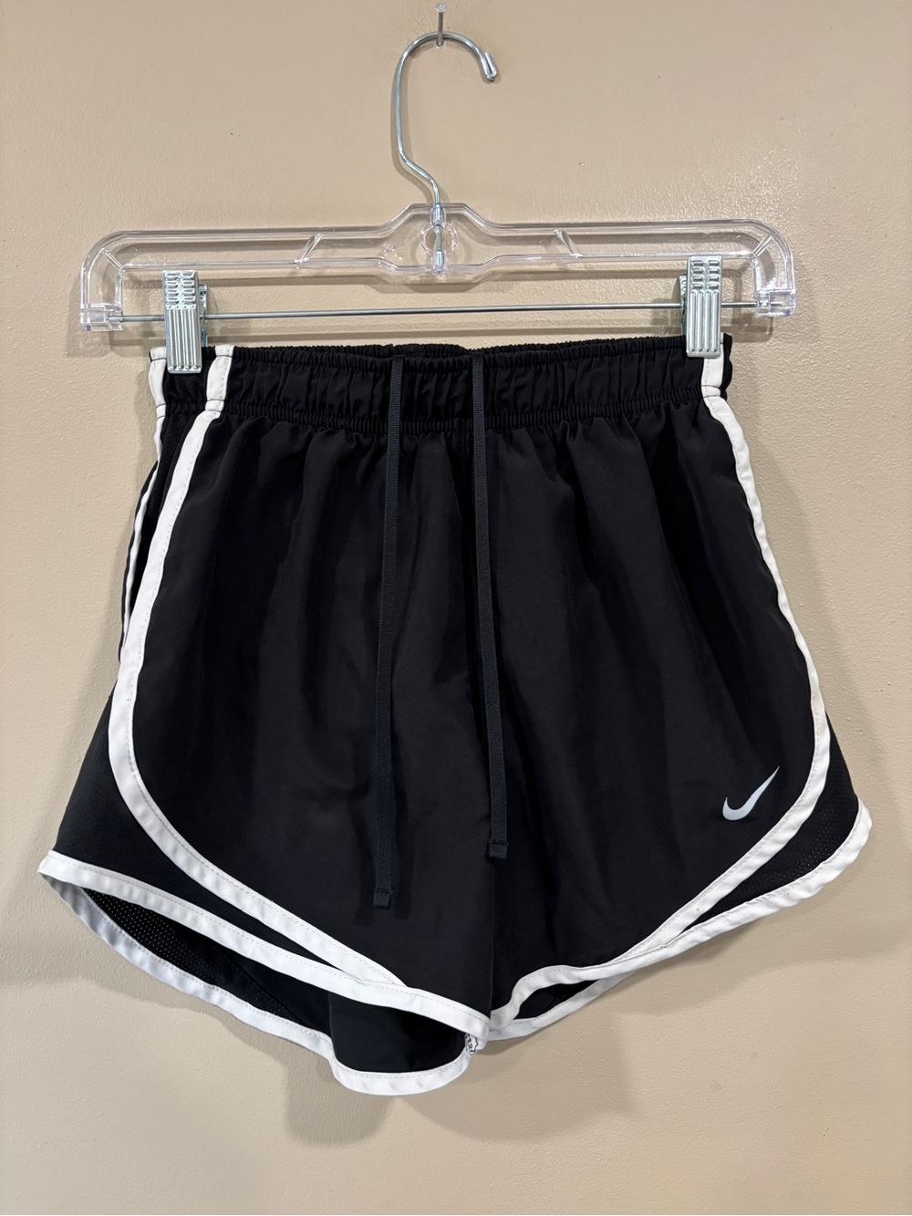 Nike Tempo Women's Dri-FIT Mid-Rise Black Brief-Lined Running Shorts Size XS